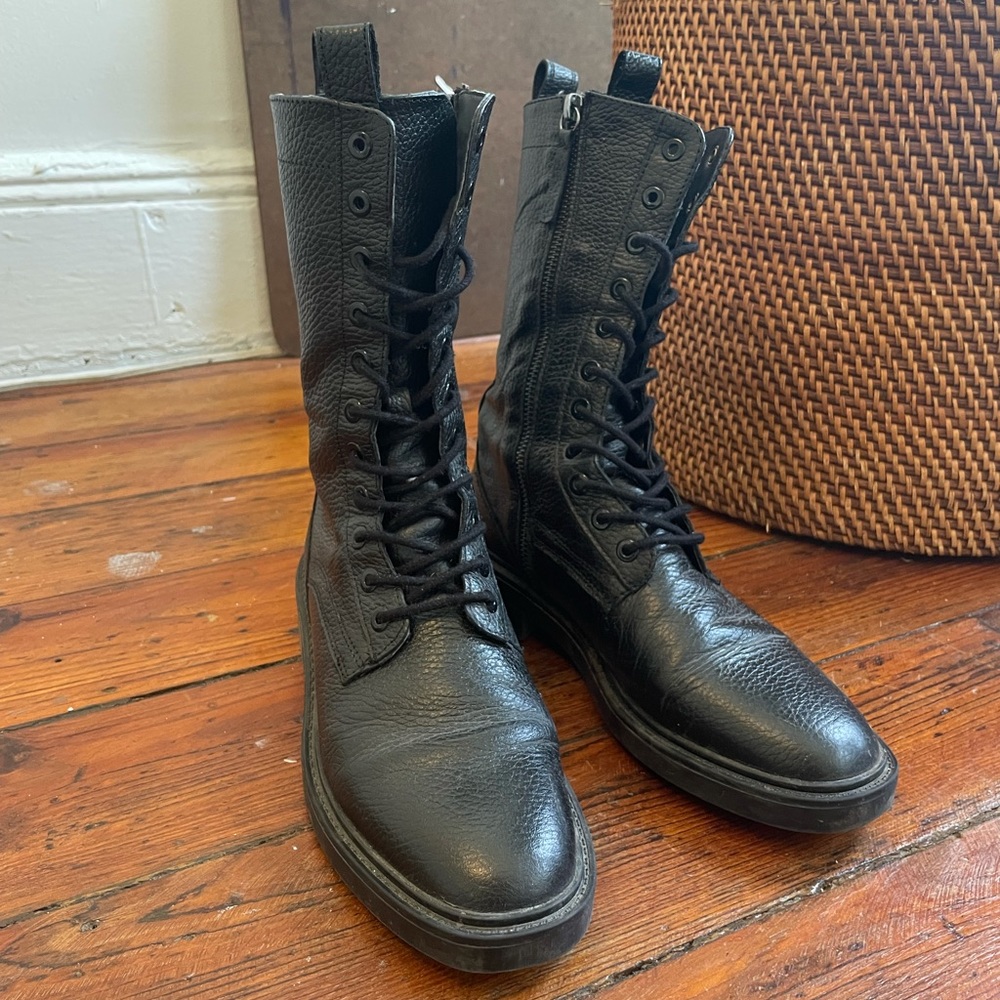 COPY - ZARA mid-calf combat boots